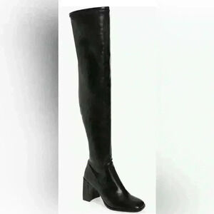 Open Edit Briar Over The Knee Boots Block Heel Goth Winter Club Size 9 New